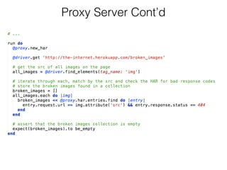 Proxy Server Cont’d
 