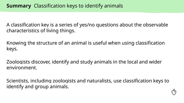 classification keys to identify animals - science | PPT