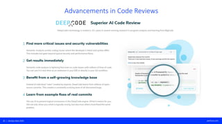 20 | DevOps Next 2020 perforce.com
• Lines are blurring between “traditional” static analysis and automated code reviews u...