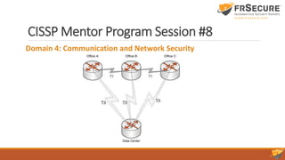 CISSP Mentor Program Session #8
Domain 4: Communication and Network Security
 