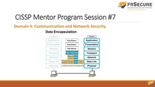 CISSP Mentor Program Session #7
Domain 4: Communication and Network Security
 