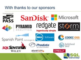 With thanks to our sponsors 
 