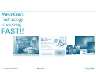 THE ASSIST CONFERENCE @SAM_SAHNI
Newsflash:
Technology
is evolving
FAST!!
 