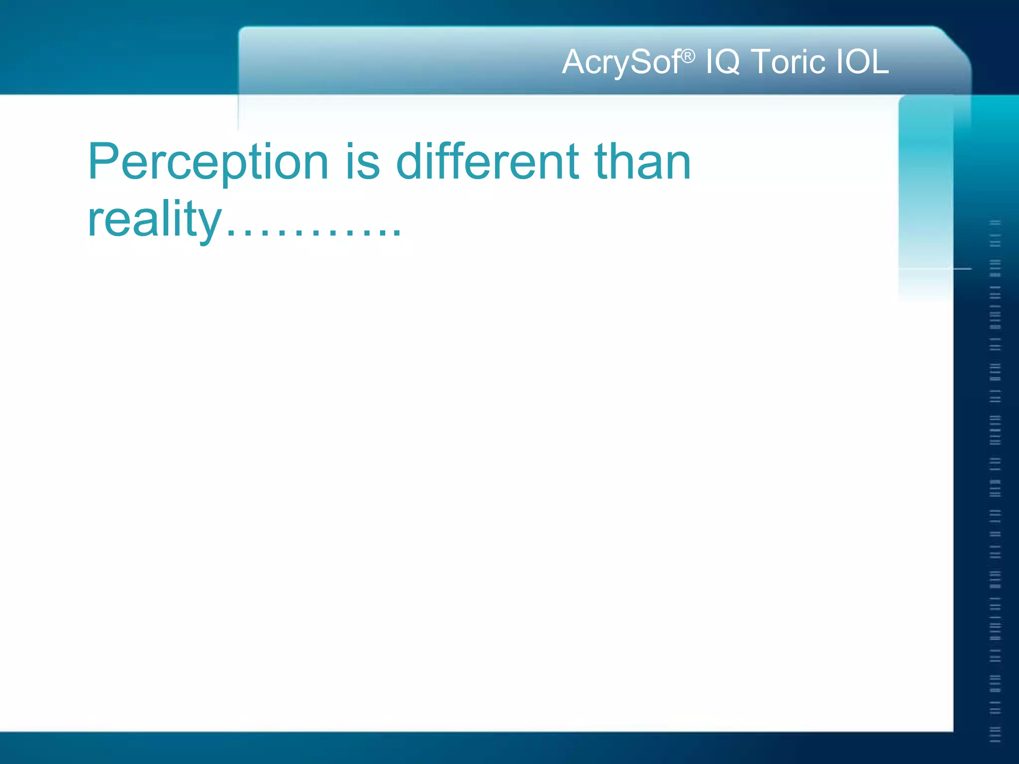 Perception is different than reality……….. 