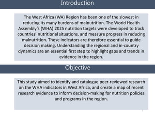 Nigeria Systematic Map to guide decision-making on the current landscape of research on World Health Assembly indicators in West Africa