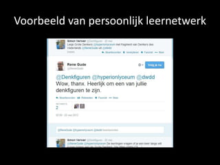 Voorbeeld van persoonlijk leernetwerk
 