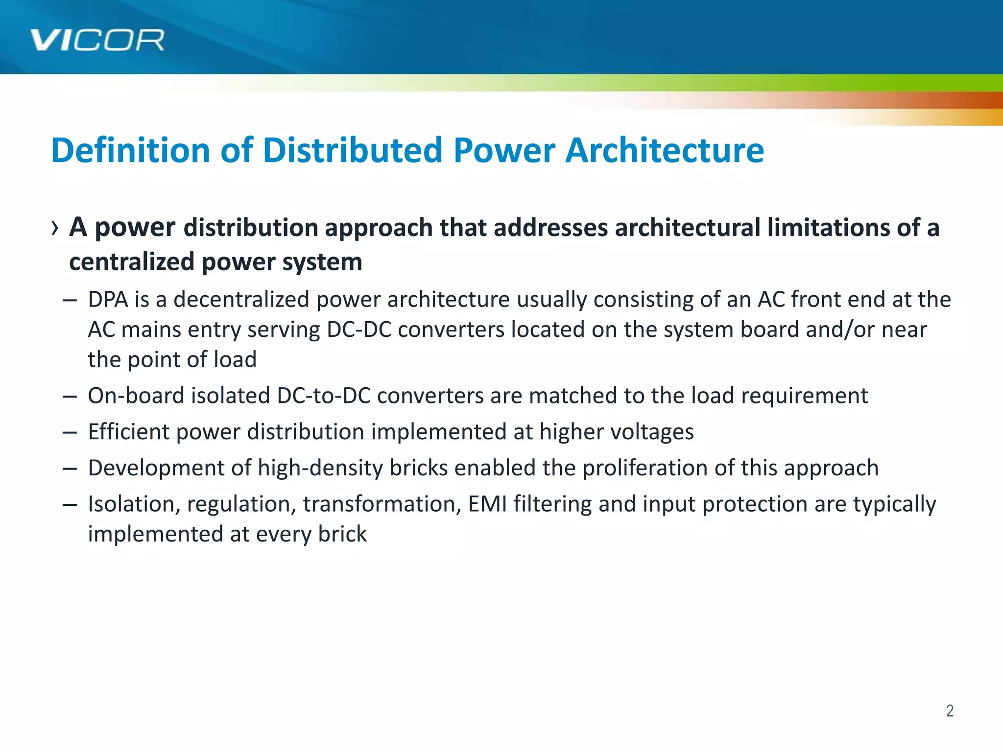 Distributed Power Architecture (DPA) | PPT