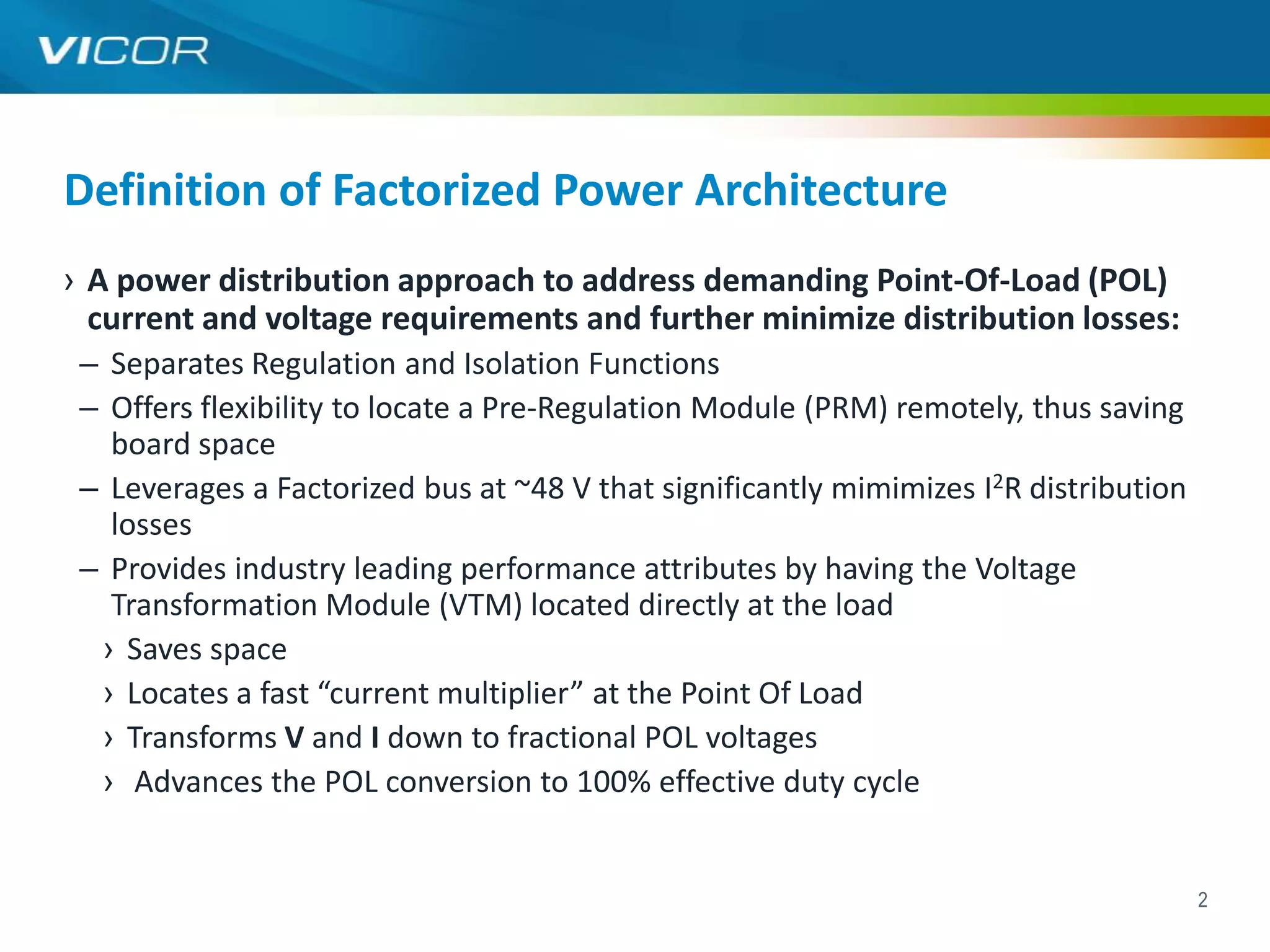 Factorized Power Architecture (FPA) | PPTX