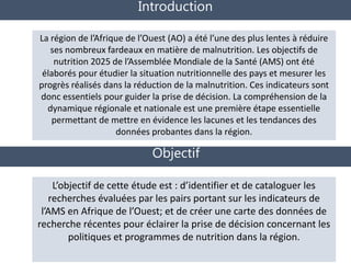 La région de l’Afrique de l’Ouest : Une carte systématique pour orienter la prise de décision