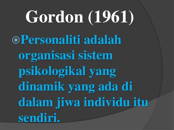 Slide definisi personaliti Slide definisi personaliti