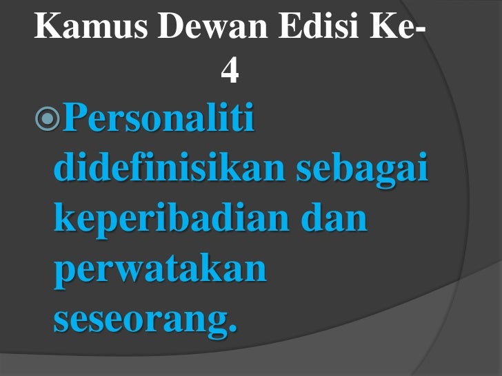 Slide Definisi Personaliti