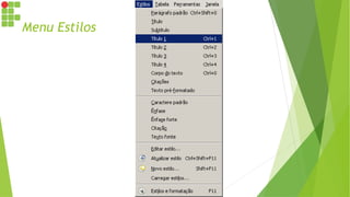 Menu Estilos
 