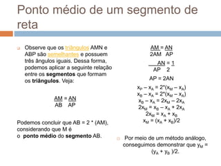 Slide de matemática Geometria analítica | PPTX