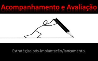 Estratégias pós-implantação/lançamento.