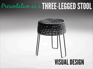 Presentation as a THREE-LEGGED STOOL




                                                                                 ...