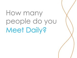 How many
people do you
Meet Daily?
 