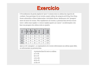 Exercício
 