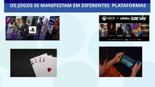 OS JOGOS SE MANIFESTAM EM DIFERENTES PLATAFORMAS
 