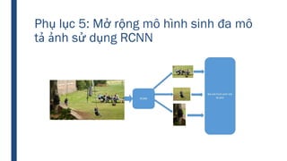 Phụ lục 5: Mở rộng mô hình sinh đa mô
tả ảnh sử dụng RCNN
 