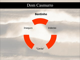 Bentinho Dom Casmurro Indeciso “ Carola” Inseguro 