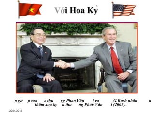 i Hoa Ky




    p gơ     p cao   a thu   ng Phan Văn    i va      G,Bush nhân   n
                 thăm hoa ky a thu    n...