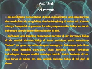 evolusi asal usul kehidupan | PPTX