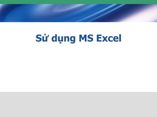 Sử dụng MS Excel
 