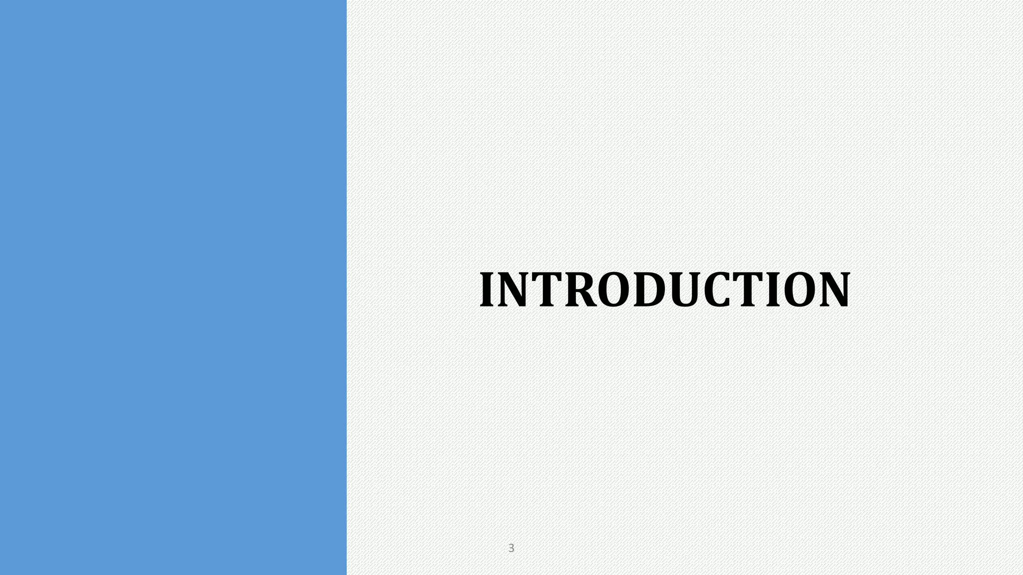 3
INTRODUCTION
 