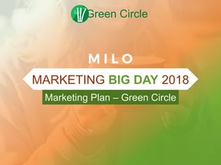 Green
Circle
MILO TEAM
Go further together
Green Circle
M I L O
Marketing Plan – Green Circle
MARKETING BIG DAY 2018
 