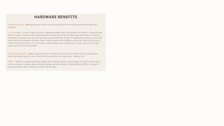 HARDWARE BENEFITS
Meeting Cap (D40):- Meeting caps are used to cover the flying mullion from the top and bottom sides once
installed.
Friction Hinges:- Friction hinges are used in openable windows where the windows can stand at a single position
when it is open. It stands at one desired position with the help of the provided hinge where there won't be any
movement of windows even with the high external wind pressures. It helps in cleaning the windows on both sides
and is safer than compared with Butt Hinge. Friction hinges come in different sizes from 10inch to 22inches of
(18X2.5mm) & (22X2.5mm). It can be used at side opening/top hung opening. It mainly restricts the window
opening as desired by the operator.
Single Tongue Handle:- Single tongue handle will consider as multi-point lock These locks can be provided
where the shutter height is up to 4 feet as the transmission rod comes up to 1200mm only.
EPDM :- EPDM is a Durable Synthetic Rubber which reduces metal to metal Impact (Friction Losses) which
in turn can say as reduces wear and tear between two metal bodies. Generally these EPDM’s are used in
Interlock Portion, Glass Packing, & Frame and Shutters.
 