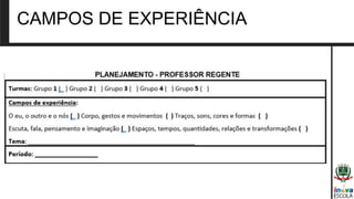 CAMPOS DE EXPERIÊNCIA
 