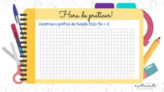 Construa o gráfico da função f(x)= 5x + 3.
 