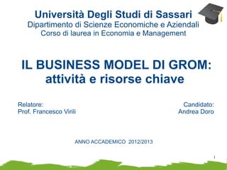 1 
Università Degli Studi di Sassari 
Dipartimento di Scienze Economiche e Aziendali 
Corso di laurea in Economia e Manage...