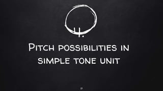 4.
Pitch possibilities in
simple tone unit
21
 