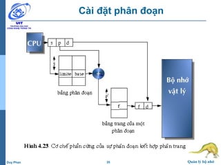 35 Quản lý bộ nhớDuy Phan
Cài đặt phân đoạn
 