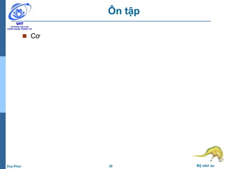 28 Bộ nhớ ảoDuy Phan
Ôn tập
 Cơ
 