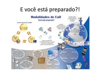 	A segunda geração da internet a Web 2.0 chegou para consolidar Cibercultura. A arquitetura intertextual, hipermidiática, dialógica e coautoral da cibercultura permite sua utilização no contexto educacional.Na Cibercultura o usuário não é apenas o receptor, mas participa, produz e desenvolve os conteúdos.Segundo Valente (1999) as abordagens da EAD são:Broadcast: O professor transmite informação através dos aparatos tecnológicos e esta abordagem possibilita a promoção de cursos mais vantajosos economicamente.- Virtualização da sala de aula presencial”: O professor utiliza no espaço virtual a mesma dinâmica da sala de aula presencial;- “Estar junto virtual”: privilegia a mediação do professor com aluno, por meio da tecnologia.