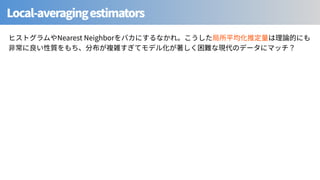 Local-averagingestimators
Nearest Neighbor
 