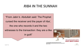 PROHIBITION OF RIBA IN ISLAMIC COUNTRY | PPT