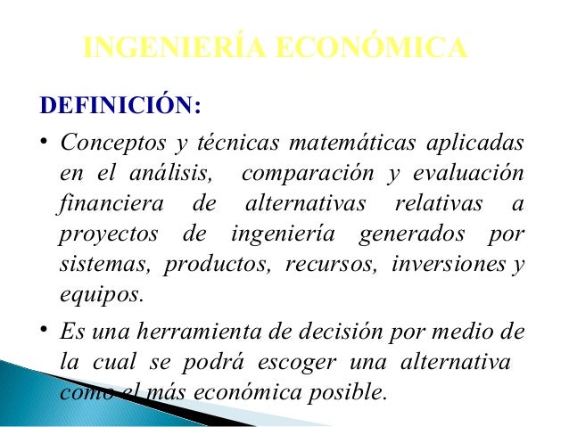 Presentacion ingenieria economica