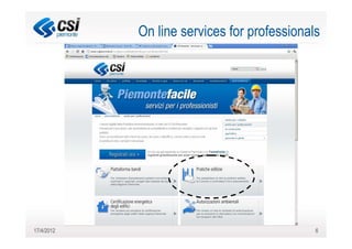 On line services for professionals




17/4/2012                                    6
 