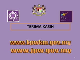 TERIMA KASIH www.jpw.gov.my www.kpwkm.gov.my 
