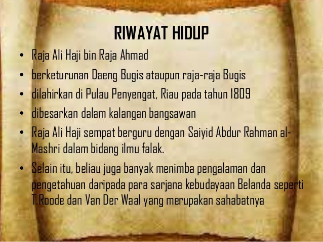 Tun Seri Lanang Raja Ali Haji