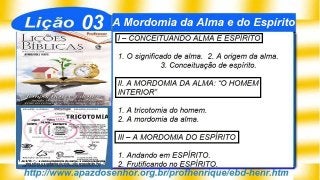 SlideShare Lição 3, A Mordomia da alma e do espírito, 3Tr19, Pr. Henrique, EBD NA TV