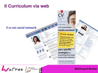 #d2dnapoli #wister
Il cv nei social network
Il Curriculum
Il Curriculum via web
 