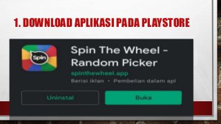 1. DOWNLOAD APLIKASI PADA PLAYSTORE
 