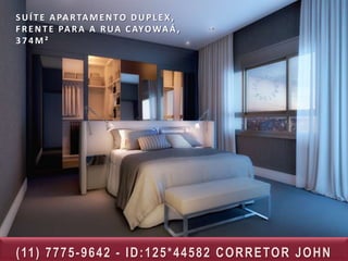 S U Í T E A PA R TA M E N T O D U P L E X ,
F R E N T E PA R A A R U A C AY O WA Á ,
374M²




( 11 ) 7 7 7 5 - 9 6 4 2 - I D : 1 2 5 * 4 4 5 8 2 C O R R E TO R J O H N
 