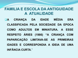 Slide monografia familia e escola | PPTX