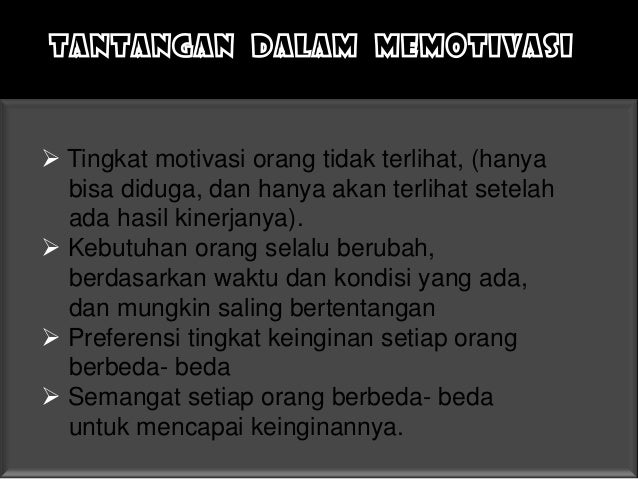 Motivasi Kerja