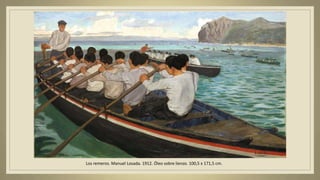 Los remeros. Manuel Losada. 1912. Óleo sobre lienzo. 100,5 x 171,5 cm.
 